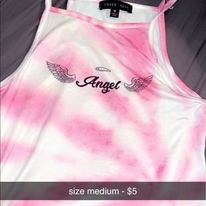 angel croptop and cheetah print club shirt